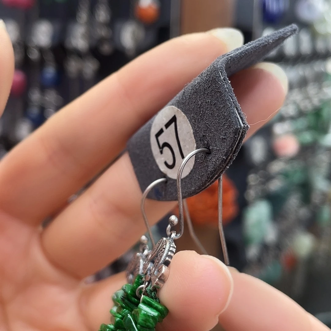 翡翠银S925镶嵌耳饰假***果304ghnhhh