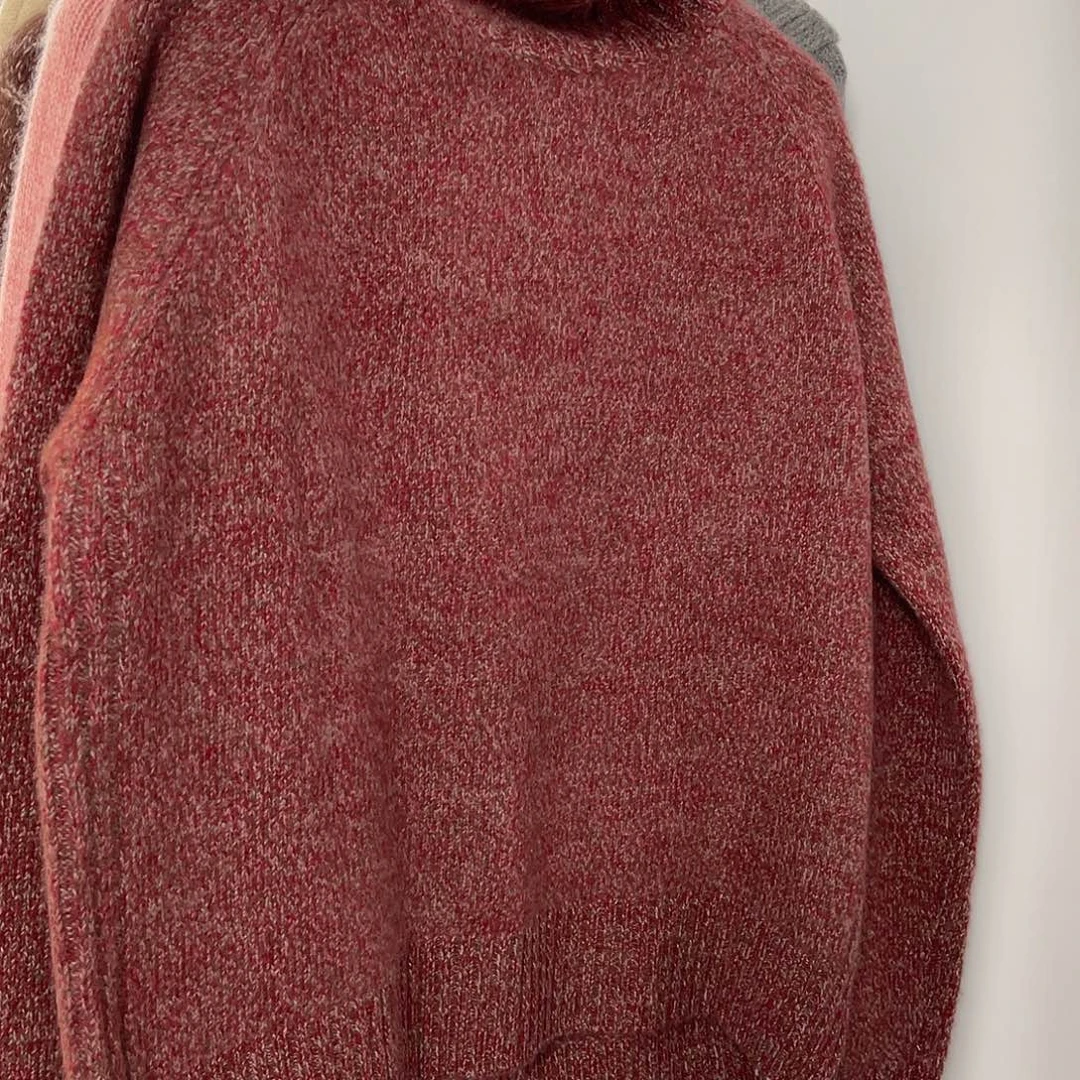 原***此高领 花纱 羊绒衫