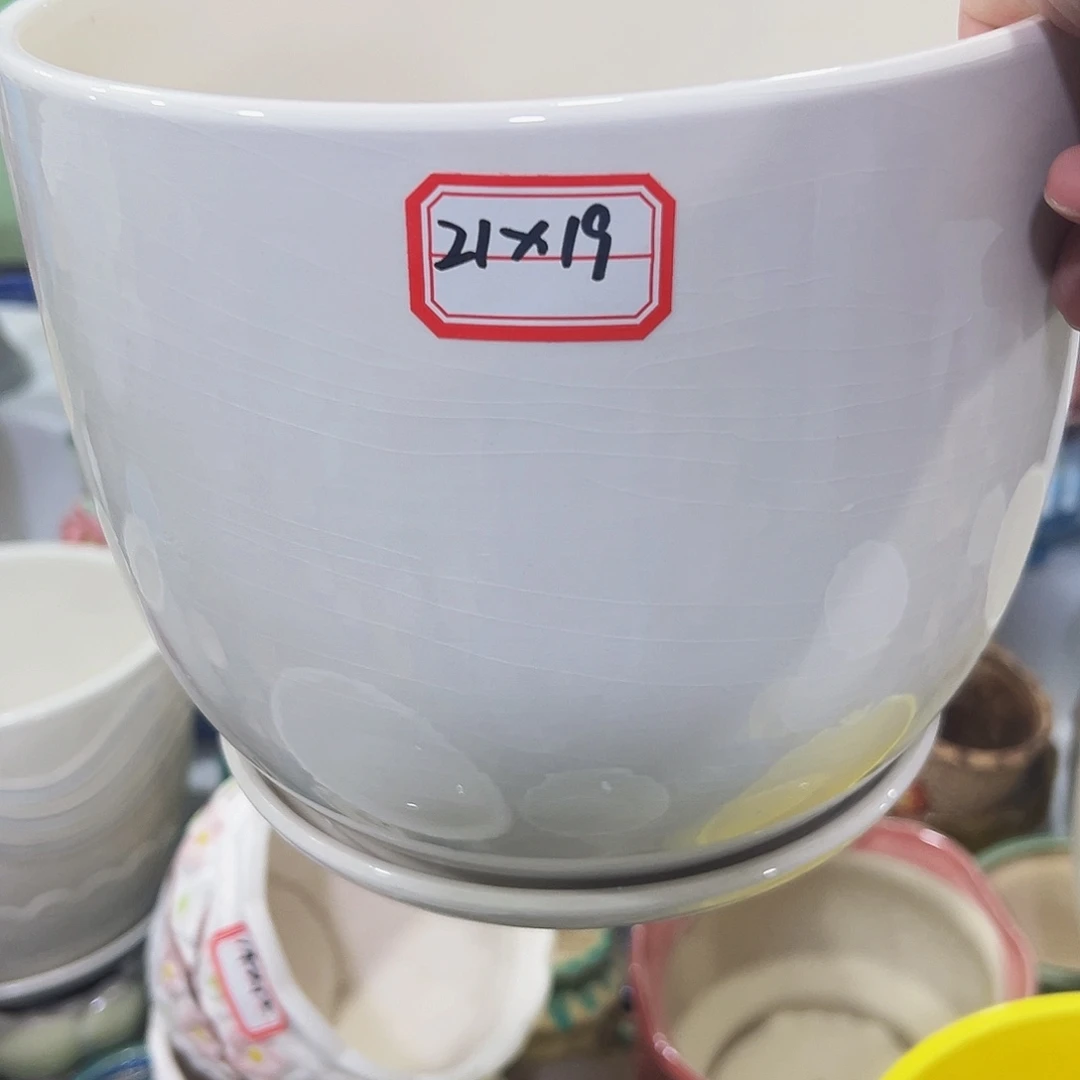 外贸尾单陶瓷花盆凑10米包邮