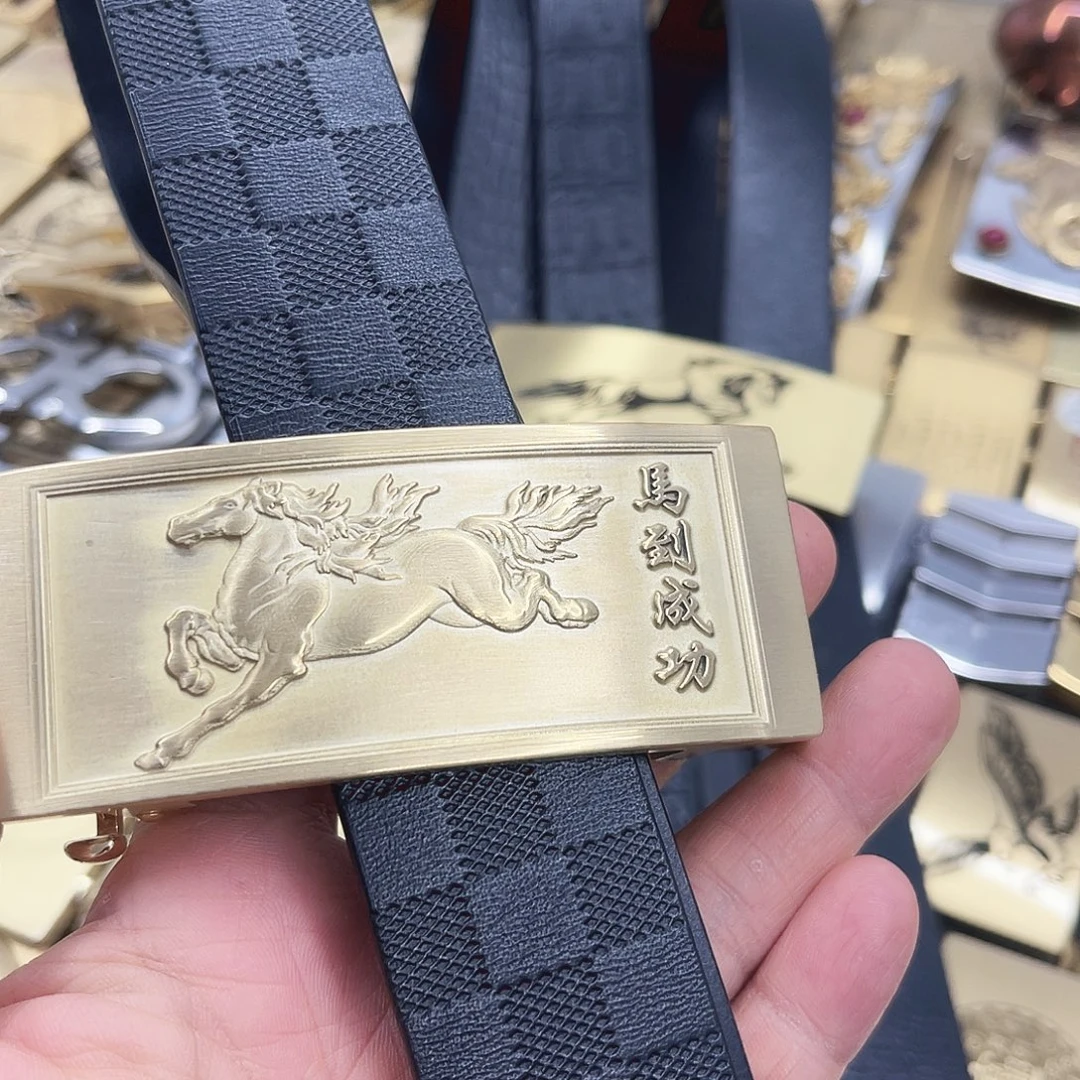 实心铜腰带扣一套自动3.5