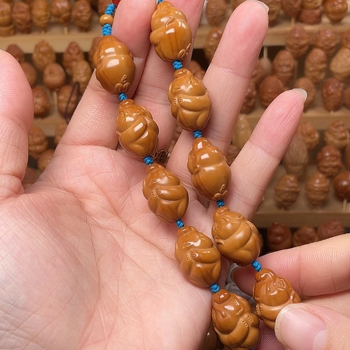 橄榄核吊坠胖胖瑜伽象吉祥如意