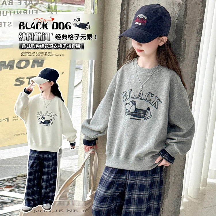 女童套装秋装2025新款时髦儿童装洋气女孩裤子卫衣运动服春秋休闲