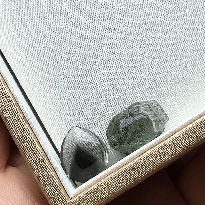 水晶颈饰未镶嵌天然绿幽灵吊坠无镶嵌打孔不退换