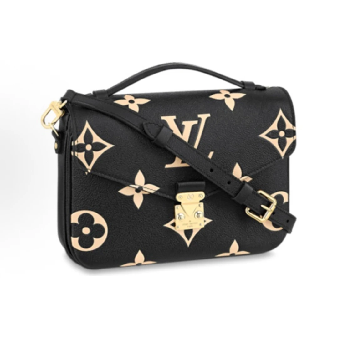 99新 LouisVuitton/路易威登 黑白熊猫拼色邮差包手提包24年芯片