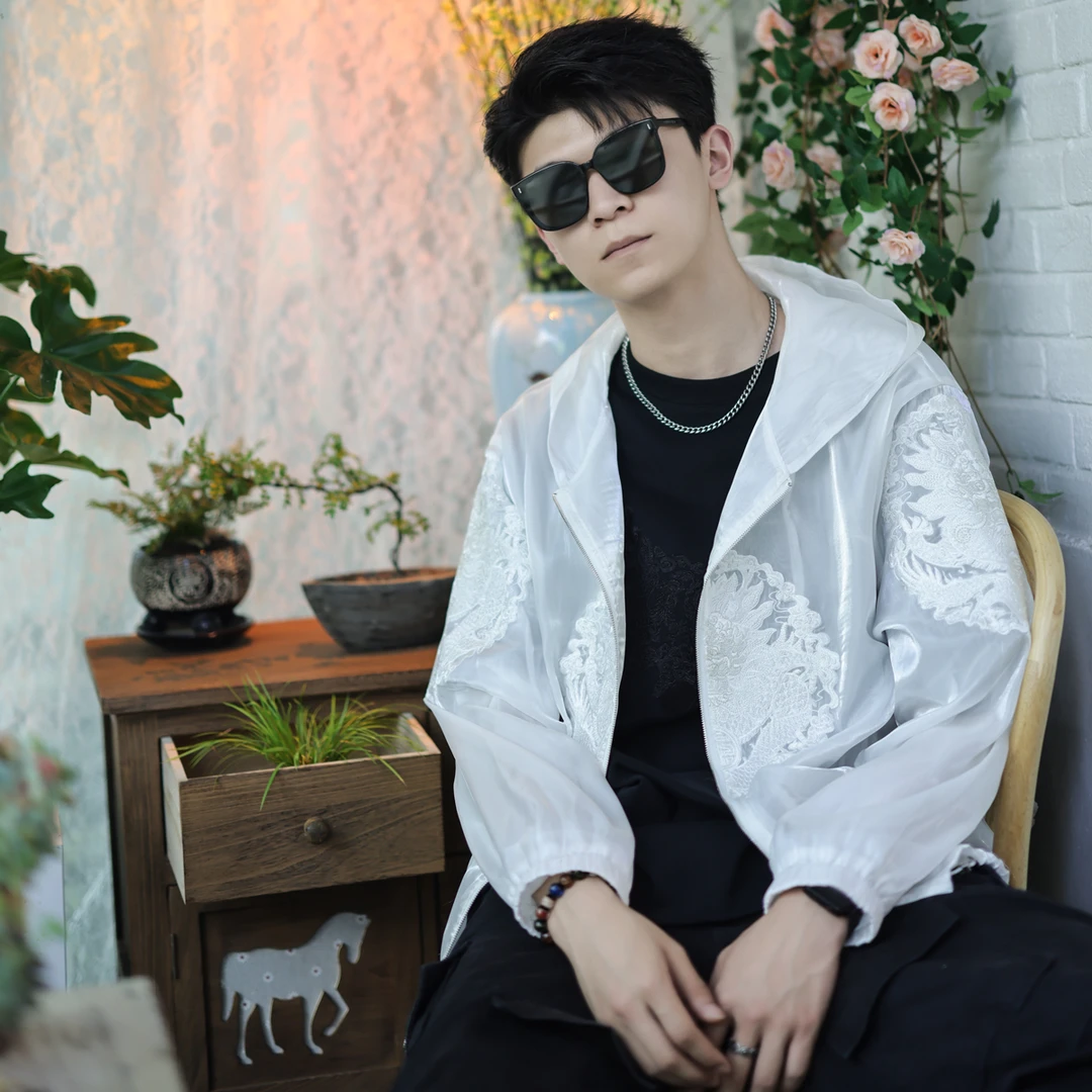 【古阿新国潮】原创中国风龙图刺绣百搭休闲薄款夏季防晒外套卫衣