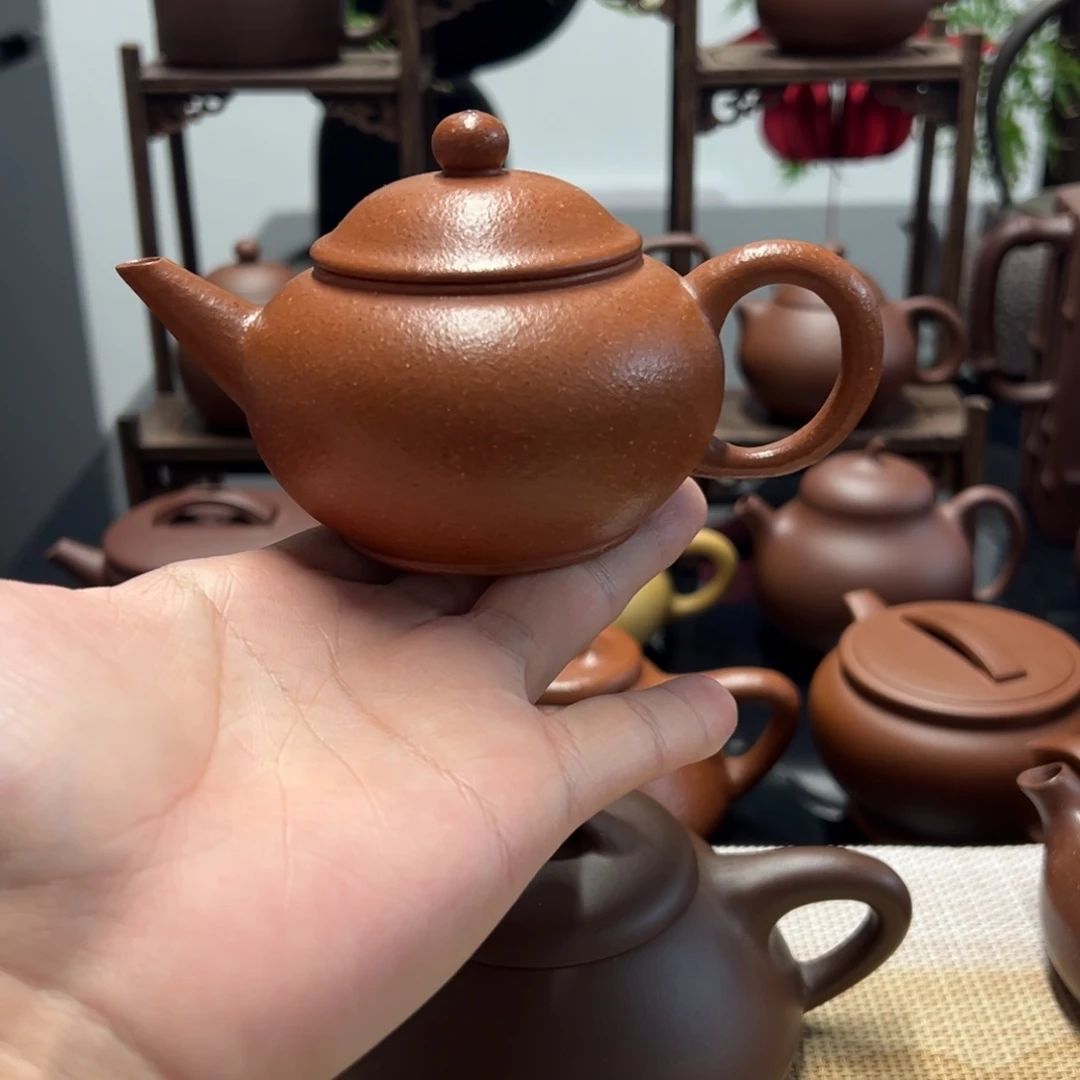 紫砂茶壶精工半手降坡泥水平壶160cc