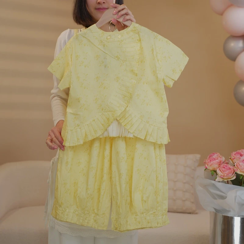 女童套装网红卡通中大童女童时尚洋气可爱夏季新款套装休闲阔腿