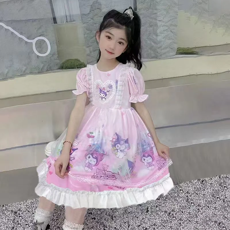 女童洛丽塔连衣裙夏季新款洋气周岁礼服卡通时尚连衣