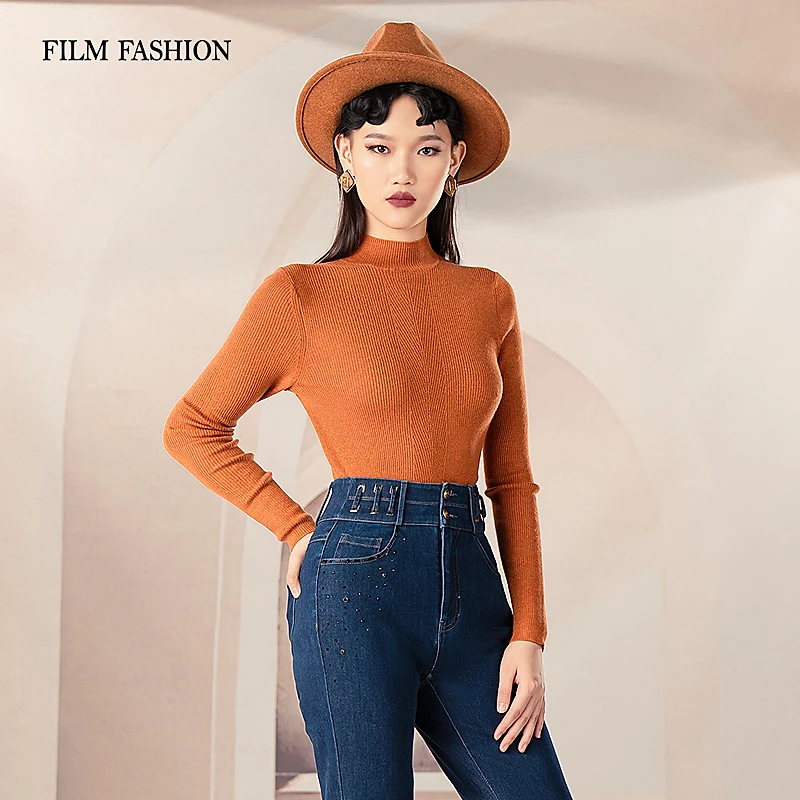 【不上架】一电影一时装春季套头毛衣长袖针织衫女内搭FECM142554