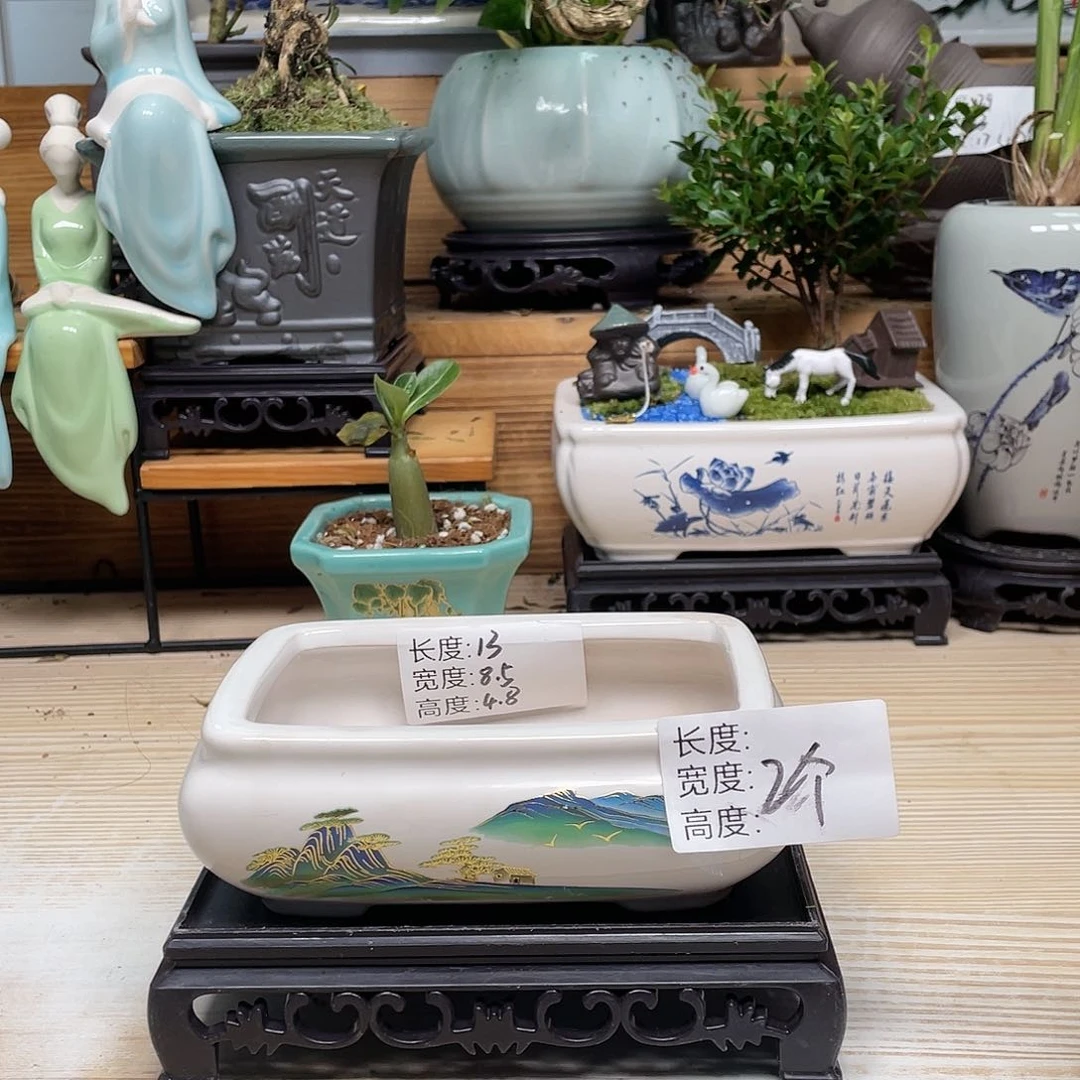 紫砂花盆陶瓷艺术花盆陶瓷