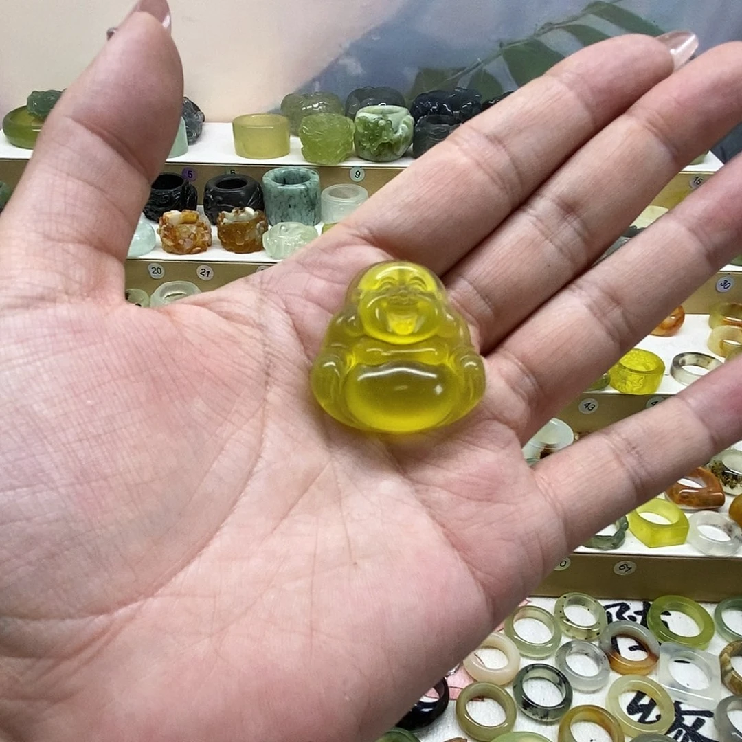 吉***6岫玉未镶嵌天然岫玉戒指