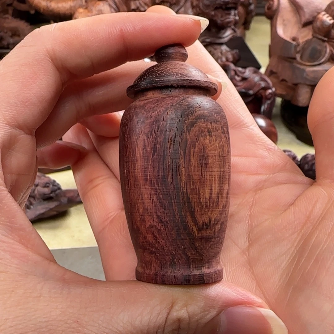 李***木黄花梨/降香黄檀把件品相罐 手把件