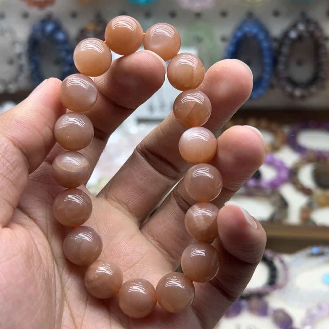 水晶未镶嵌手链12,6咪橙月光