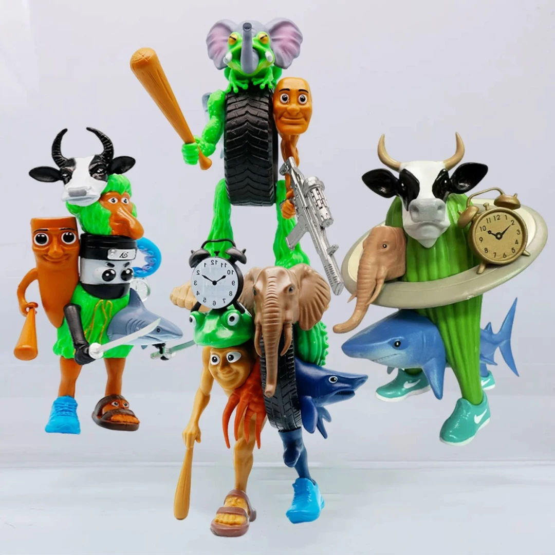 大号通通通木棍人融合版手办公仔外国ai山海经模型摆件儿童玩具