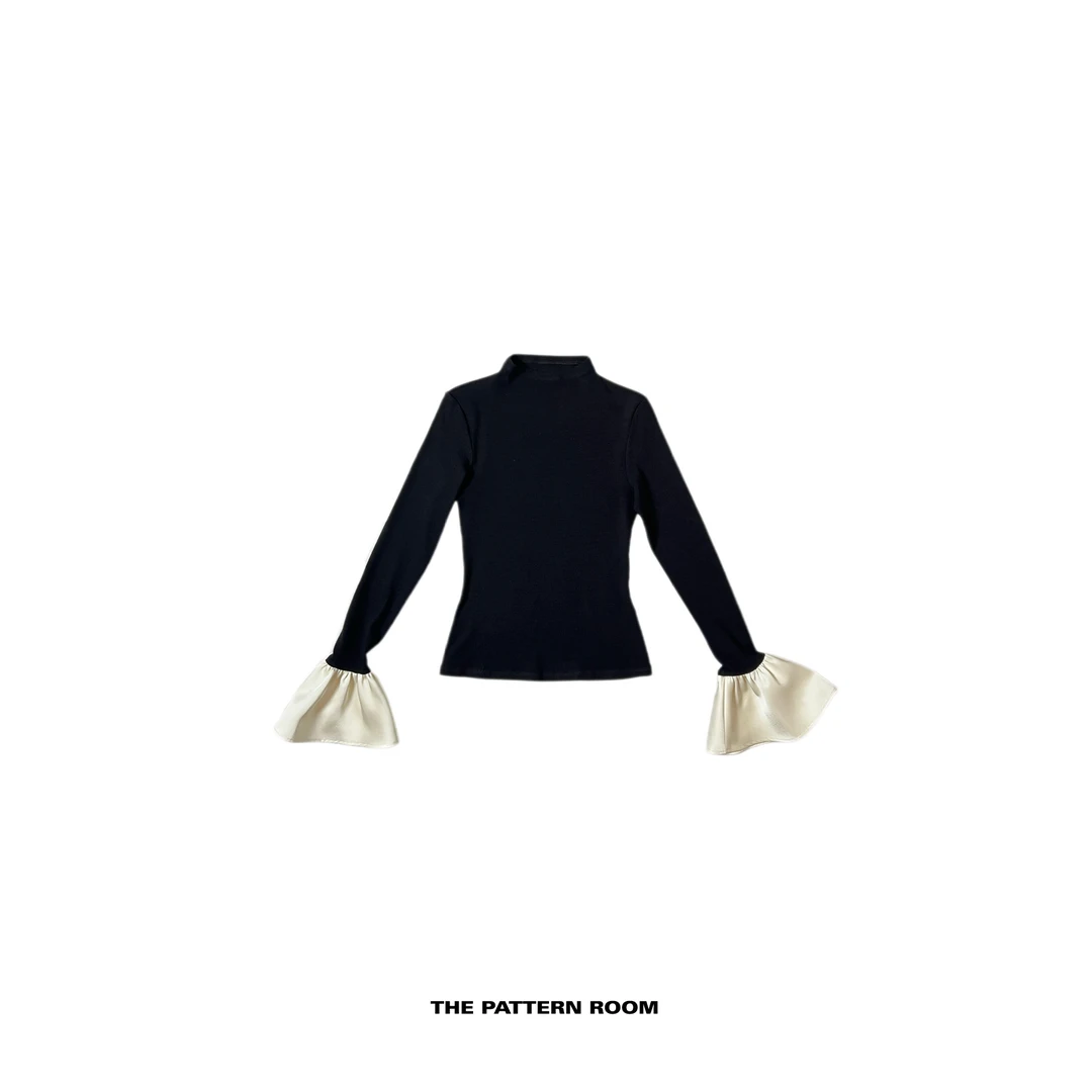 The pattern room | 新经典秩序黑白延展花苞袖赫本上衣