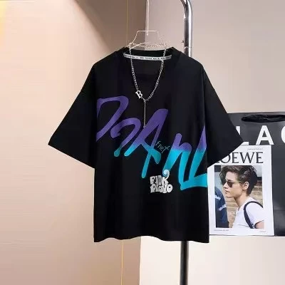 夏季新款中性潮童韩版宽松休闲纯棉体恤