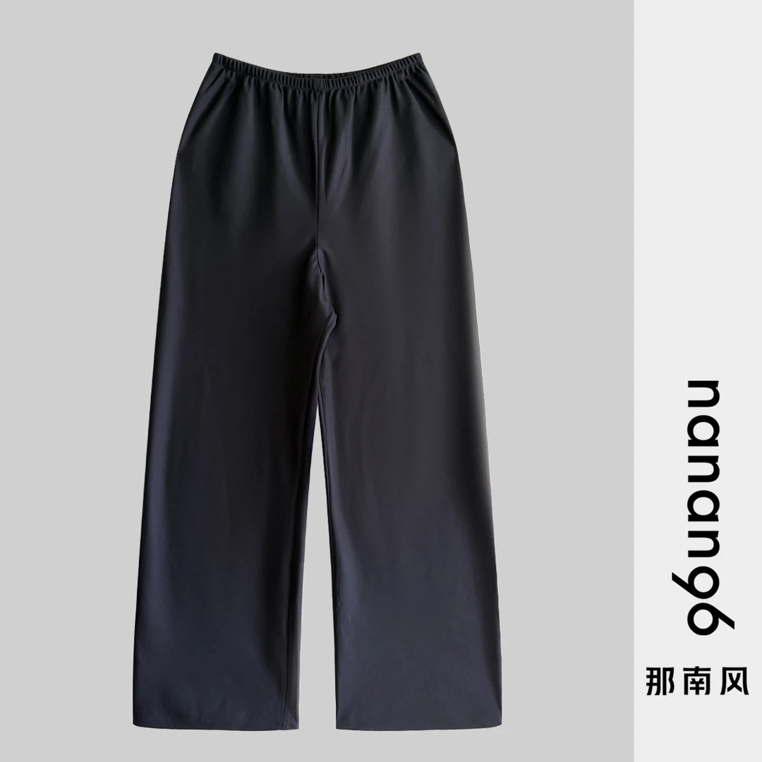 那南风【时尚阔步】精纺羊毛长裤超级垂顺感夜幕蓝色休闲裤夏季薄款