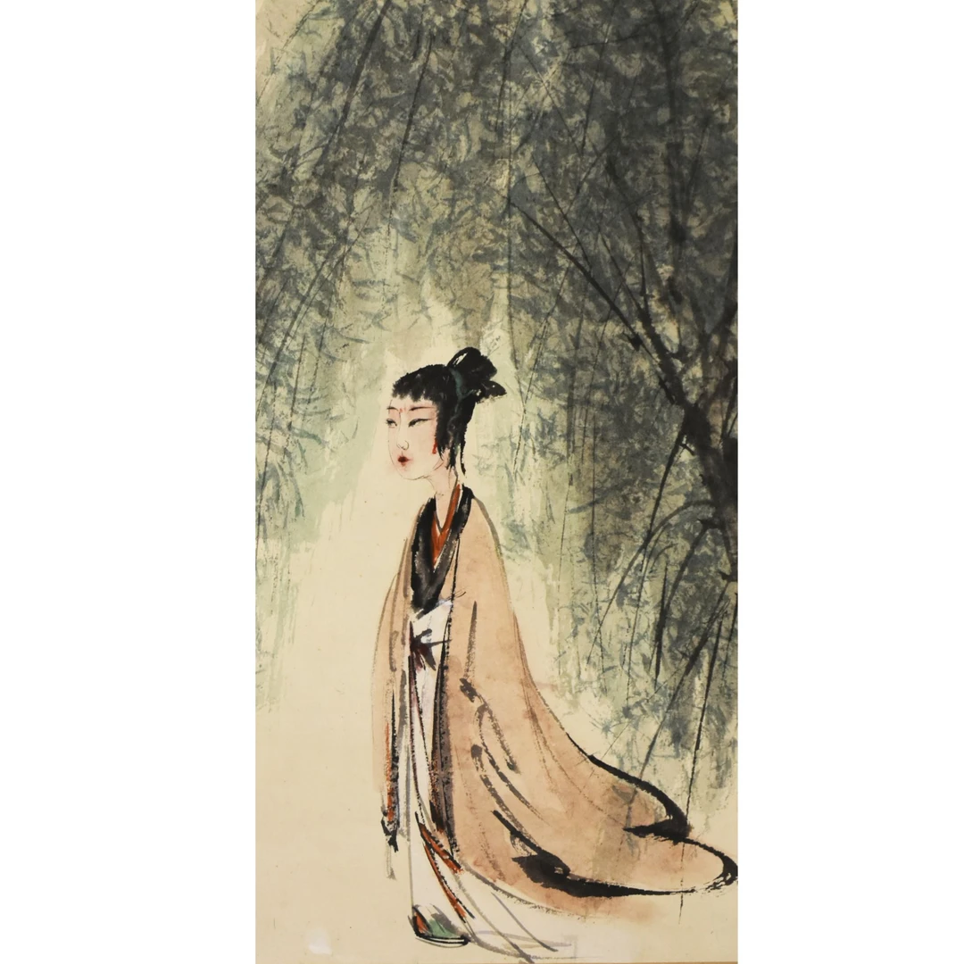 HM0215 人物 44×27cm 纸本立轴 1.1平尺