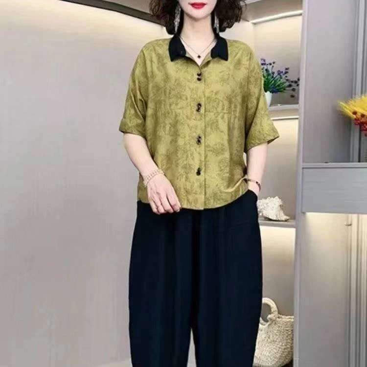蝙蝠袖夏季拼接韩版时尚衬衫薄款衬衣上衣女气质宽松