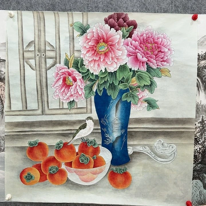 国画手绘国画富贵吉祥