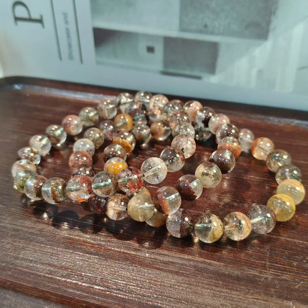 【书记甄选】天然四季幽灵单圈手链 多样性发一件 约9mm CK1127