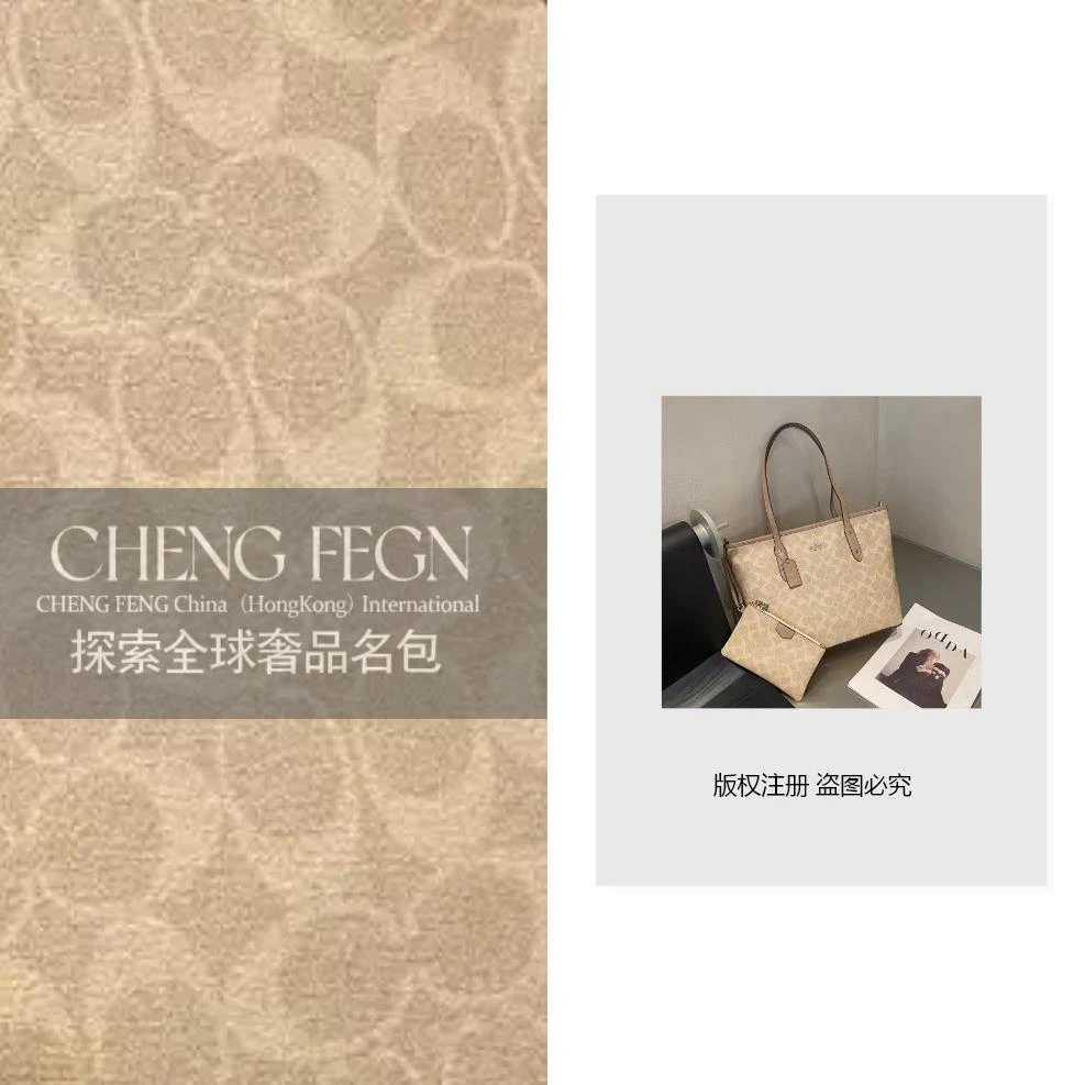 B175乘风· 探索全球奢品名包 【杏色购物袋加小包】CH019