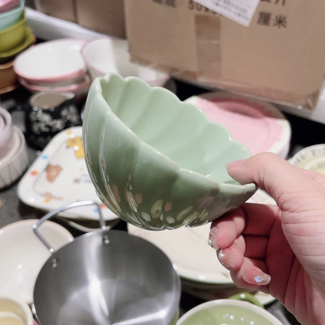 陶瓷奶油风4.5寸米饭碗
