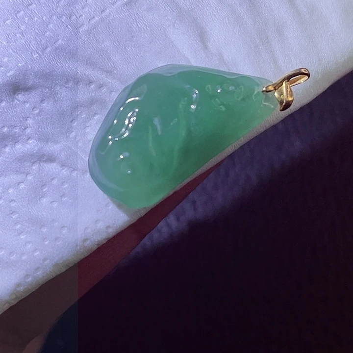 颈饰18K金镶嵌翡翠翡翠