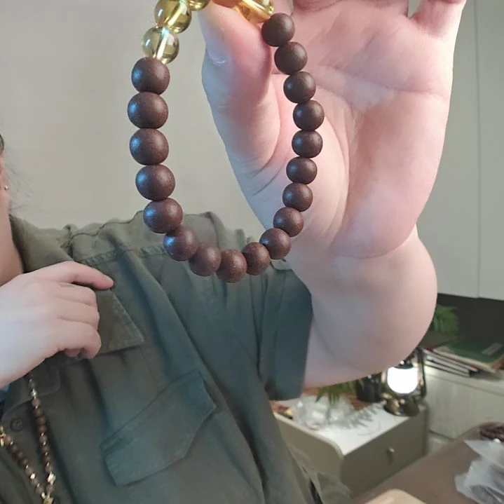 非金属黄千朵 手工串珠