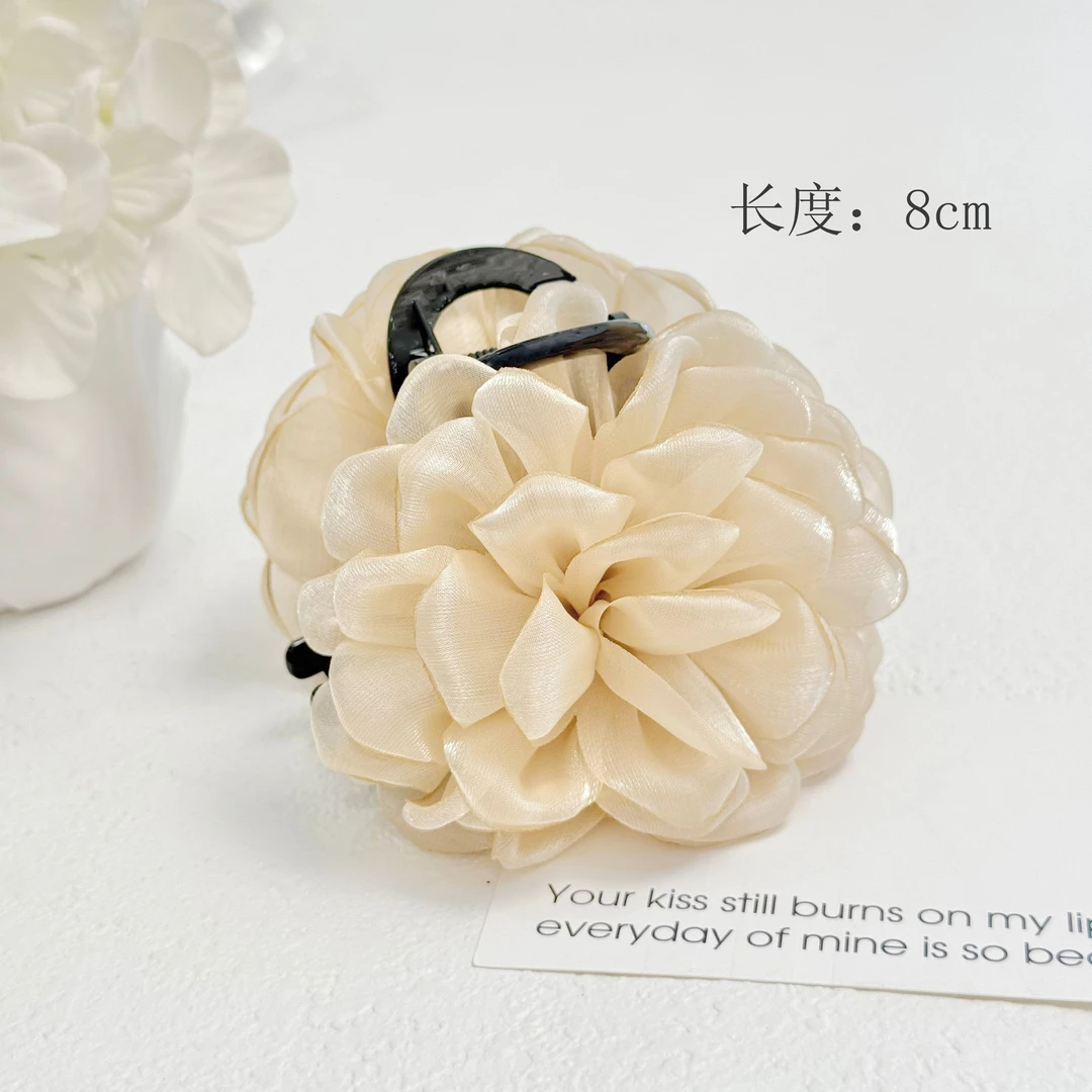 BAOSHATI/宝莎缇F-1596丸子头花朵抓夹8CM