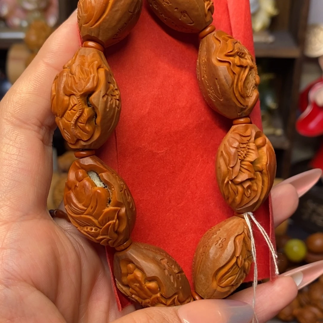 手串/手链橄榄核纯手莲花无相