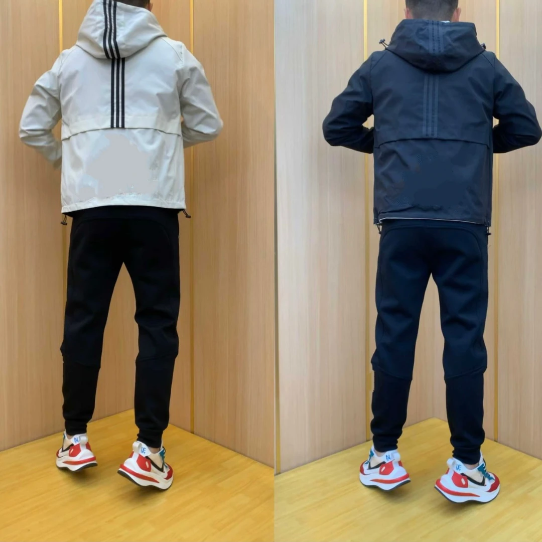 9864（双面服）秋冬新款时尚百搭连帽刺绣休闲双面穿夹克外套棉衣