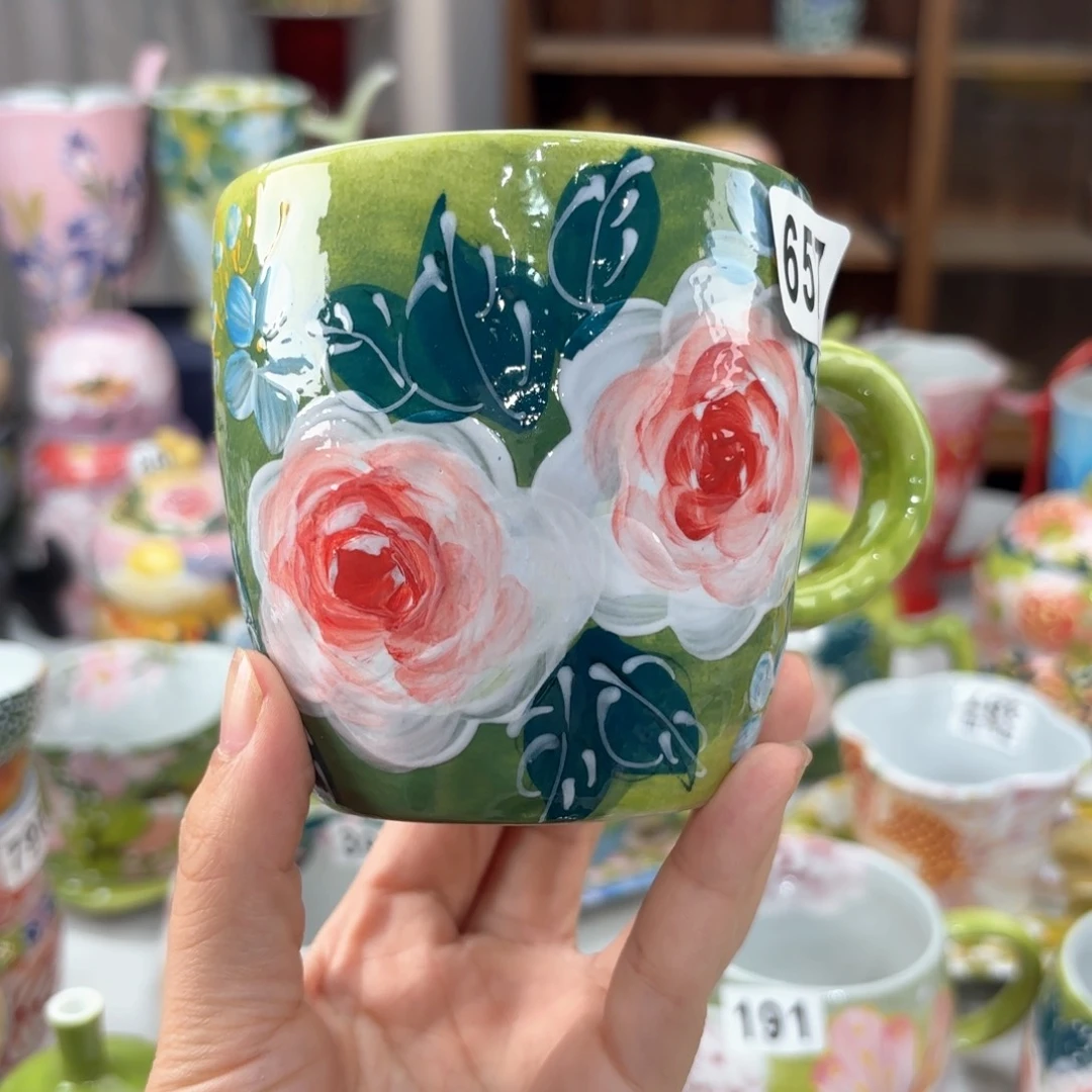 景德镇手绘高温釉下彩陶瓷茶具