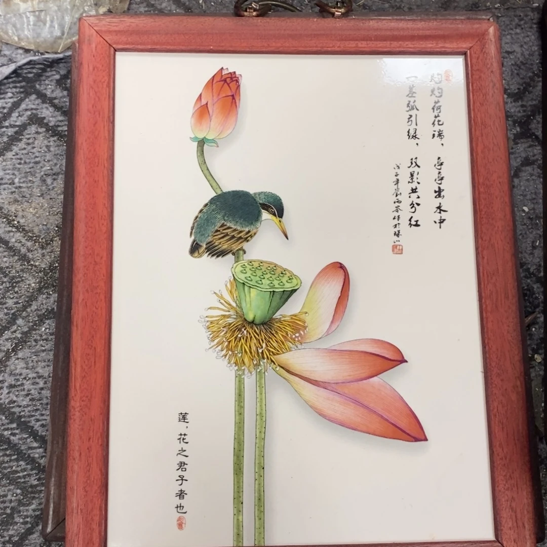 瓷片景德镇瓷板画柴窑烧制