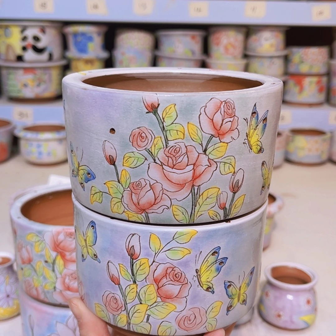 罐小坊园多肉植物粗陶陶瓷景德镇1