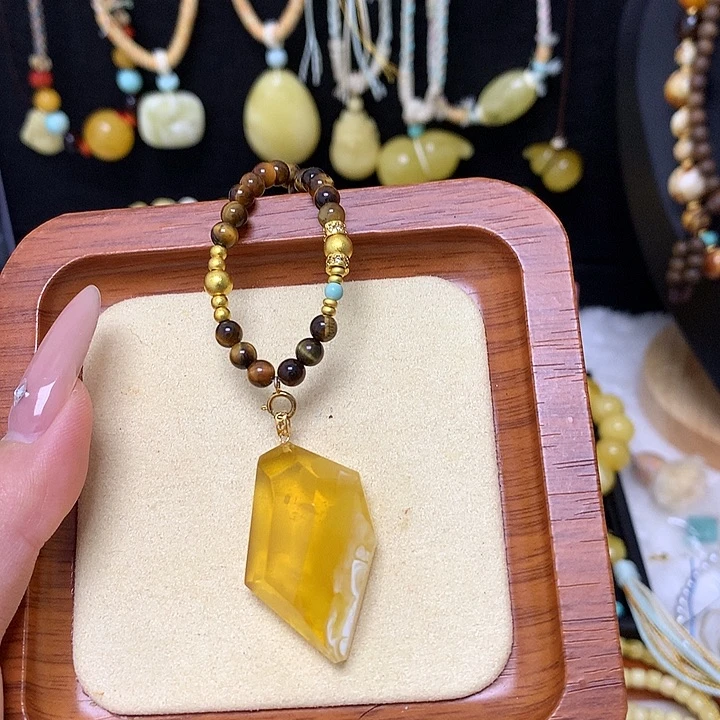 手链蜜蜡未镶嵌蜜蜡吊坠项链