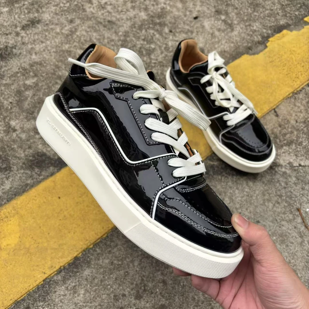 欧洲站外单定制版型进口小牛皮黑金系列L款