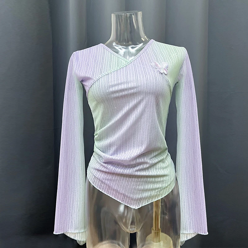 古旗皇古典舞蹈服飘逸蝴蝶身韵纱衣中国民族舞练功艺考形体训练服