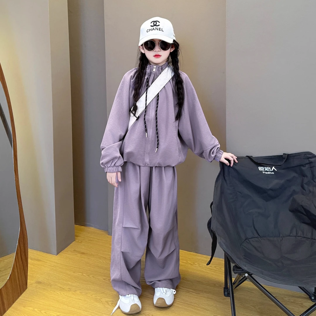 女童2025新款中大童韩版氛围感穿搭外套春秋季休闲时尚甜酷套装潮