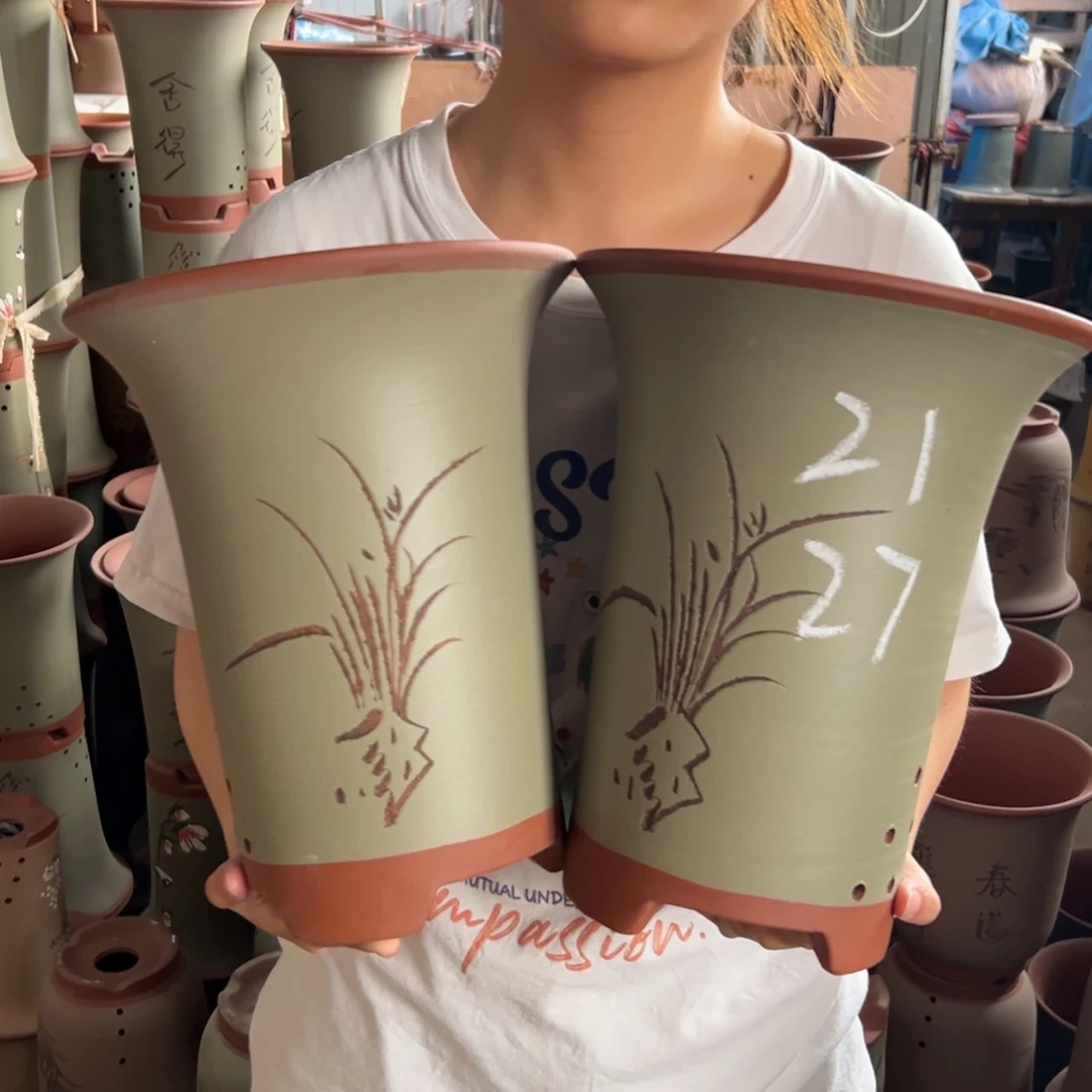 宜兴川阁紫砂花盆