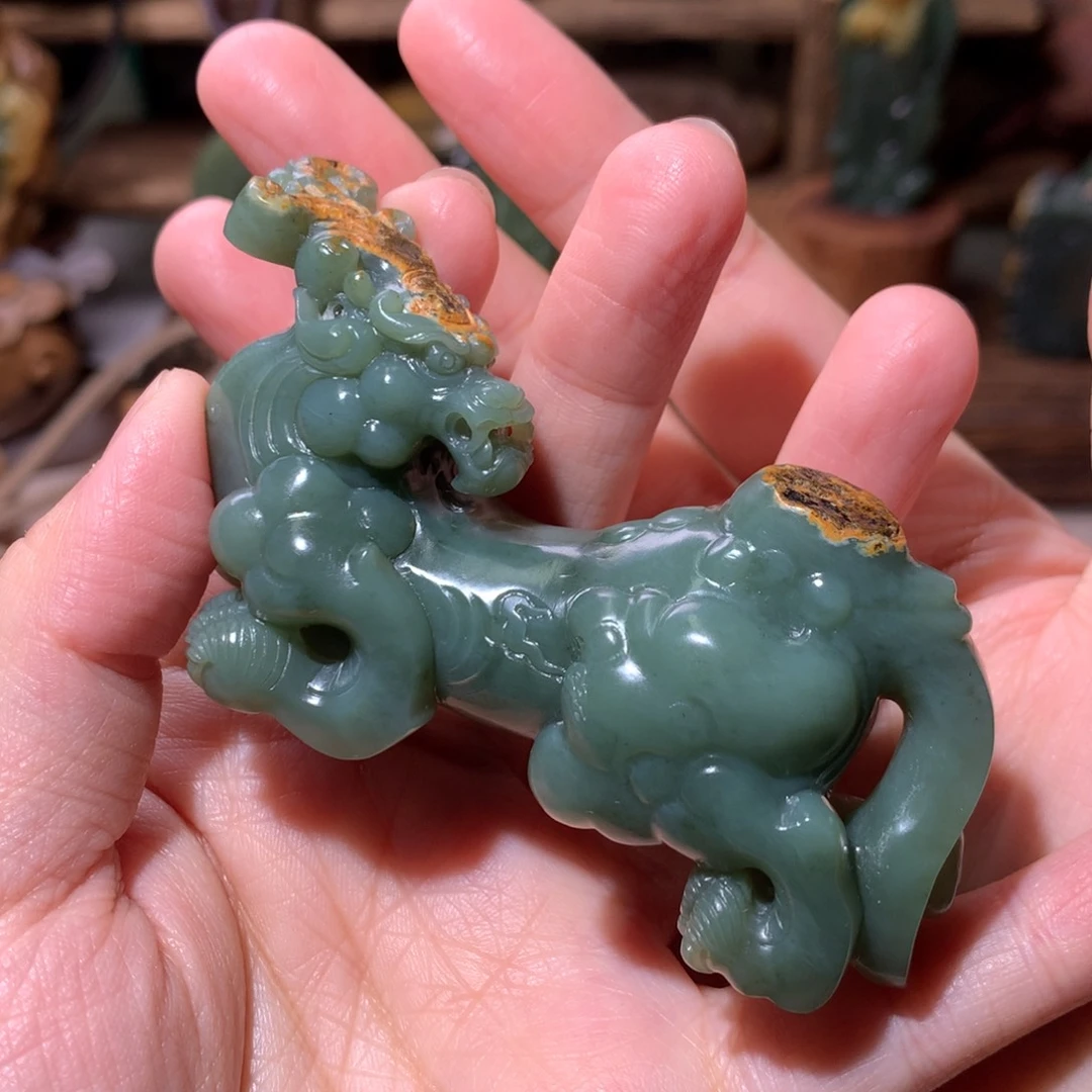 岫岩河磨玉（透闪石质玉）把件未镶嵌大*