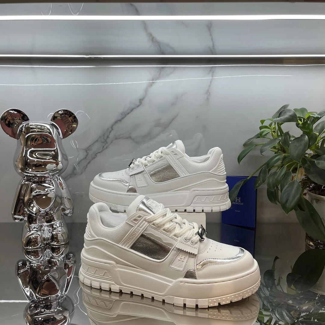 欧货名品HEMDISS爱马法蒂斯头层牛皮时尚轻奢百搭休闲男士板鞋潮