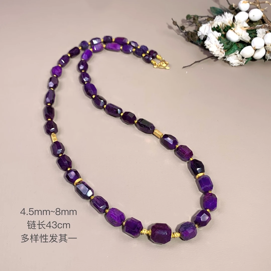 潮生石｜18K金镶嵌舒俱来项链/链长43cm/多样性发其一/K00199