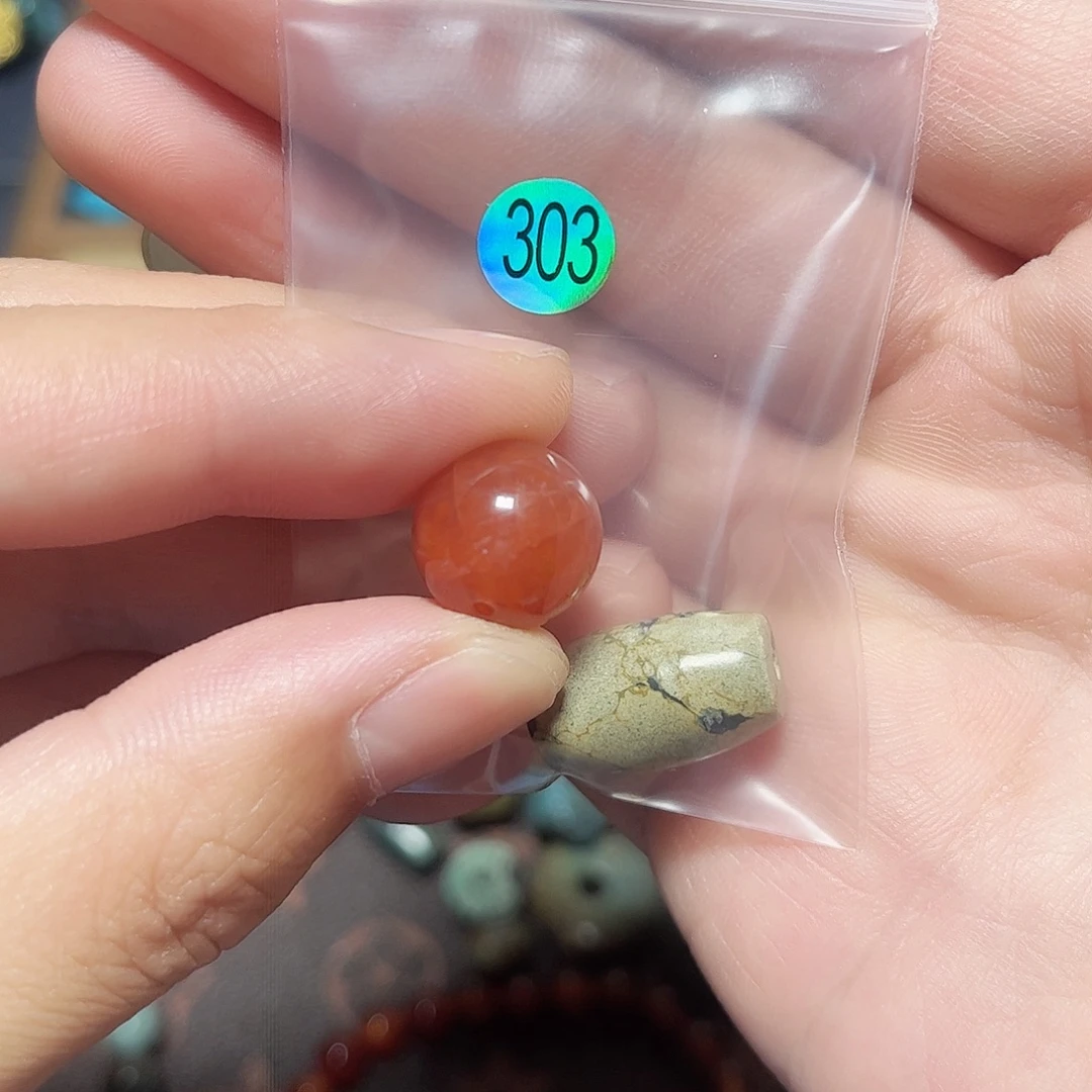 D***o未镶嵌圆珠桶珠老型手串！！玛瑙/玉髓