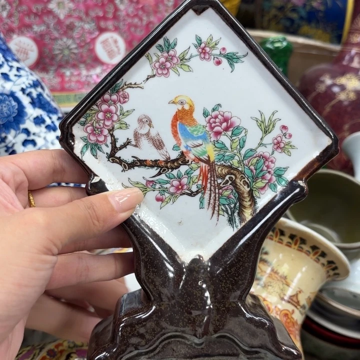 紫砂花瓶瓷器摆件 瓷器摆件