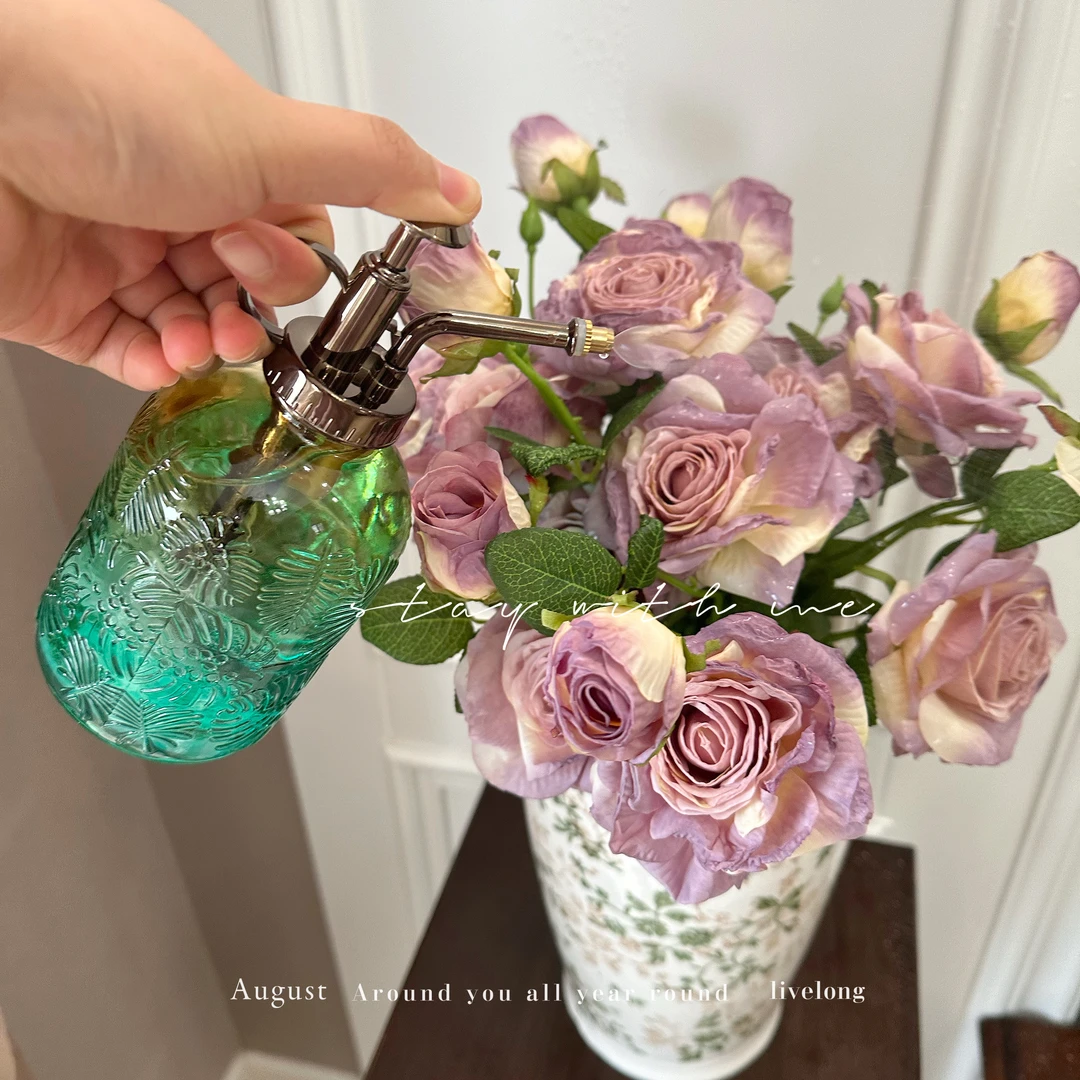 加大容量320ml法式复古风浇花喷雾壶北欧大容量气压式花瓶