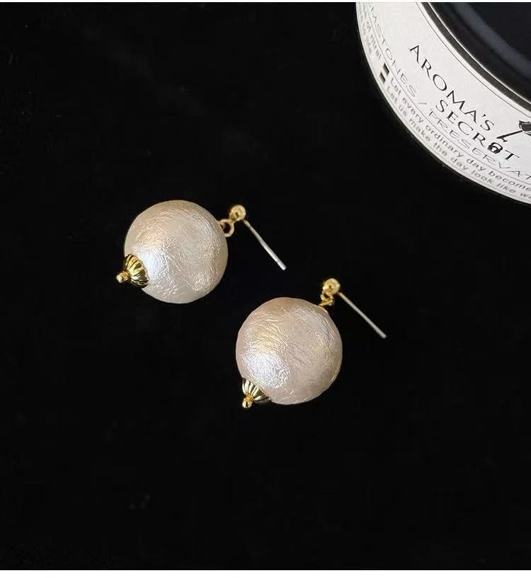 925银玻璃耳饰 S925银针轻奢小众珍珠耳环高级感百搭气质耳钉耳饰