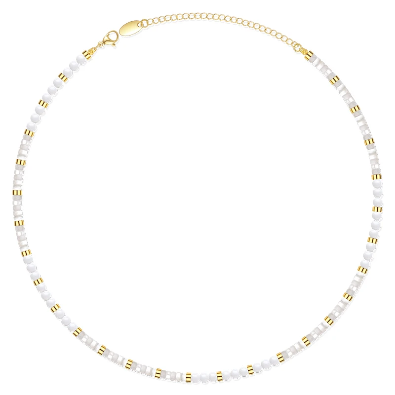 VIGG 铜合金项链 宫廷复古串珠项链 轻奢时尚百搭小众