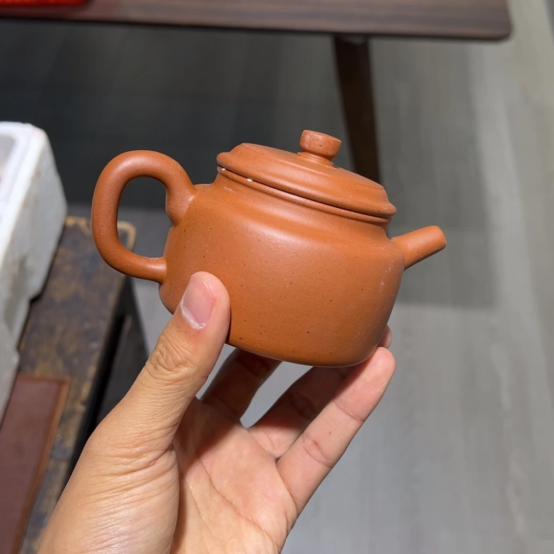 红泥茶壶砂红德钟口裂