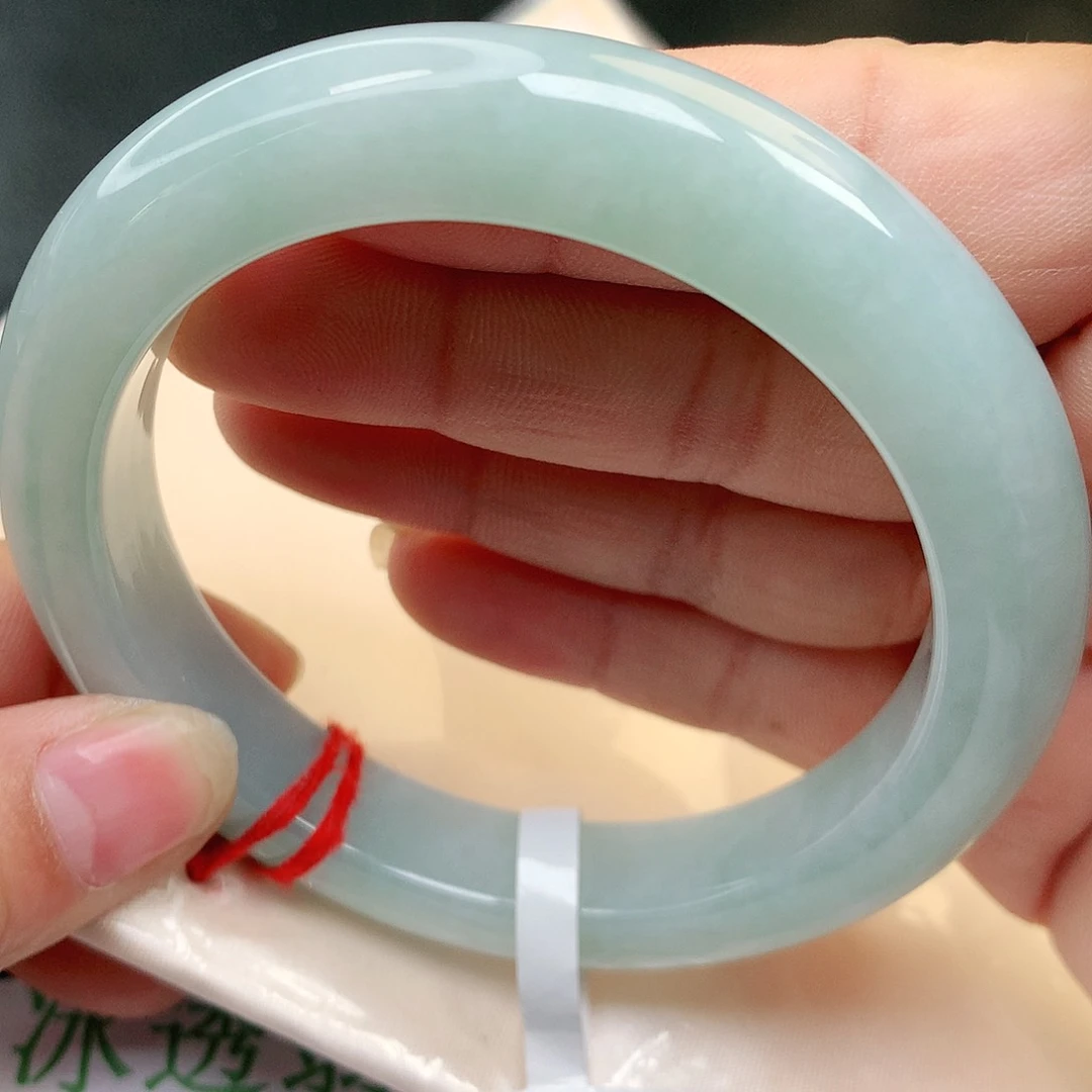 未镶嵌手镯翡翠61-62圈冰绿160号